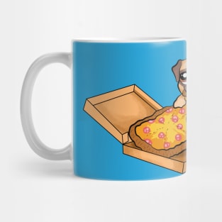 cute pug pizza funny dogs lovers pizza lover Mug
